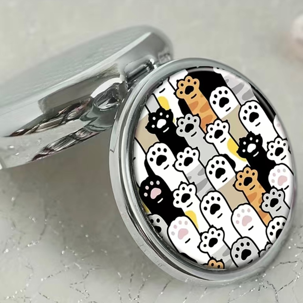 Cat & Dog Paw Nip Silver Metallic Tiny Little 2" … - image 2